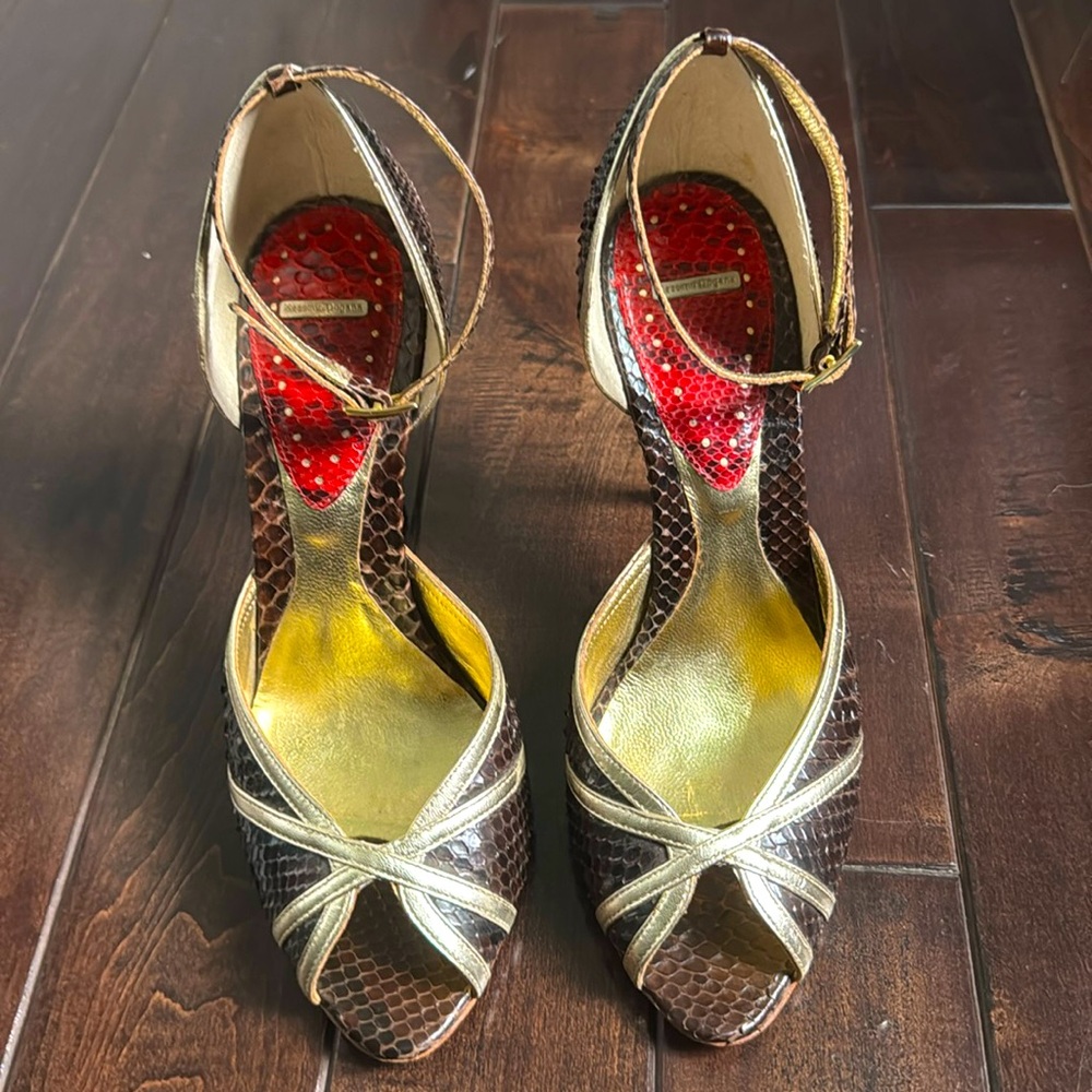 Massimo Dogama snake skin pumps circa early 2000s